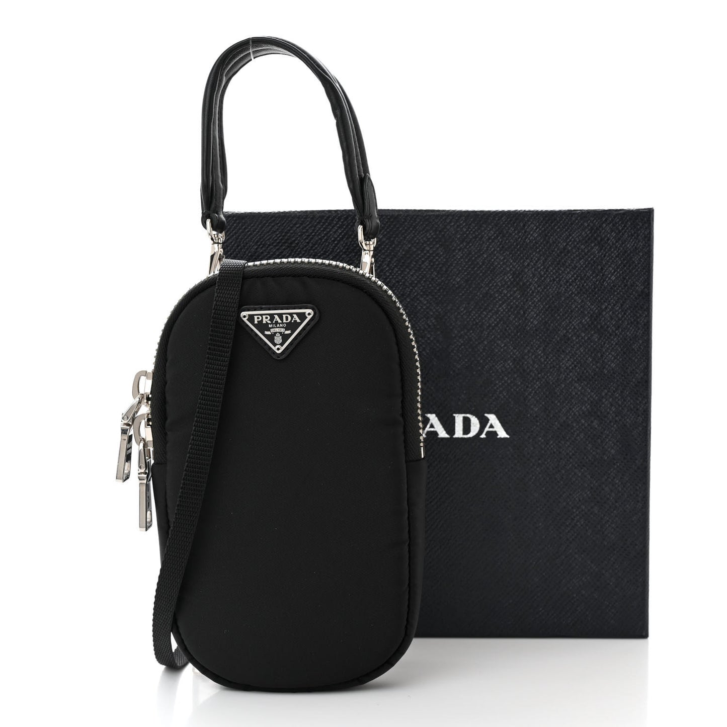 Tessuto Nylon Pocket Mini Bag Black