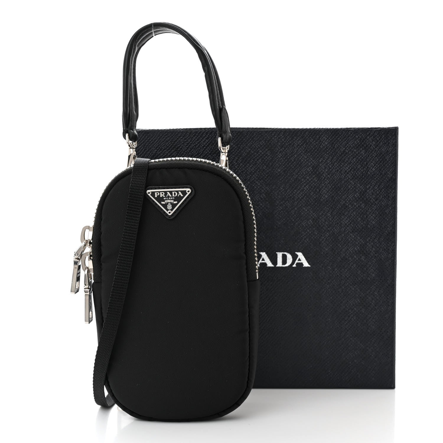 Prada Tessuto Nylon Pocket Mini Bag Black 11 of 11