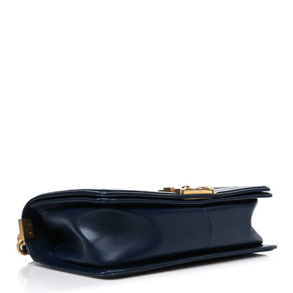 Chanel Lambskin Quilted Medium Boy Flap Dark Navy 4 of 10