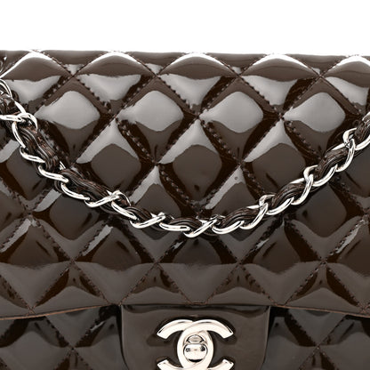 Chanel Patent Quilted Medium Double Flap Brown 8 of 15