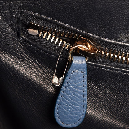 Balenciaga Grained Calfskin L Tube Round Tote Blue 8 of 14