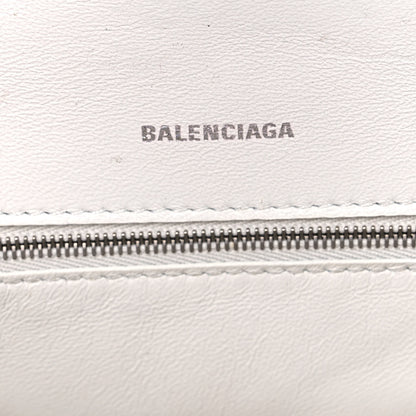 Balenciaga Grained Calfskin Small Hourglass Top Handle Bag White 6 of 24