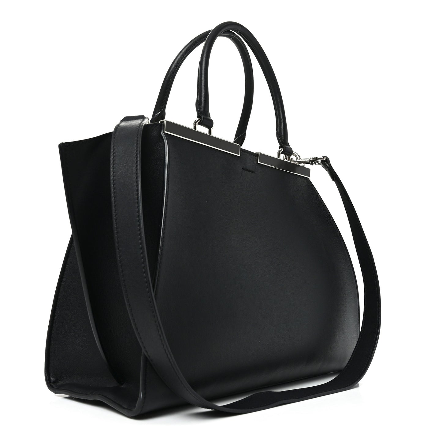 Vitello Dolce Shiny Nappa Petite 3Jours Tote Black