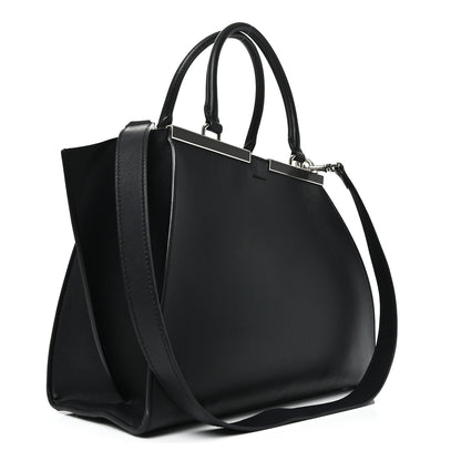 Fendi Vitello Dolce Shiny Nappa Petite 3Jours Tote Black 3 of 10
