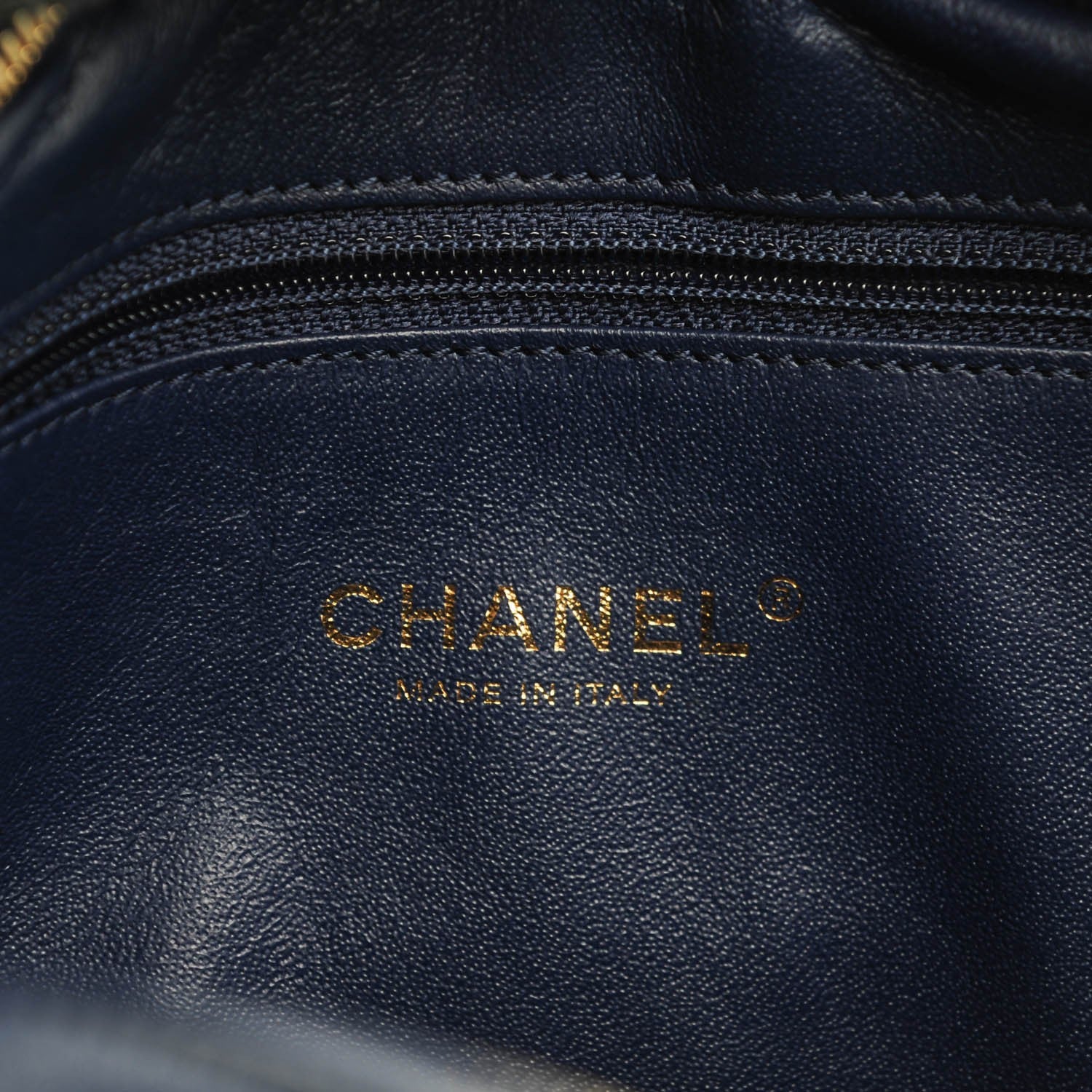 Chanel Lambskin Quilted Large CC Crown Camera Case Blue 6 of 7