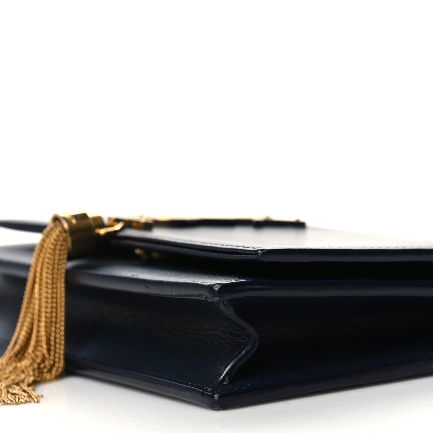 Saint Laurent Smooth Calfskin Classic Monogram Kate Tassel Chain Wallet Marine 9 of 9