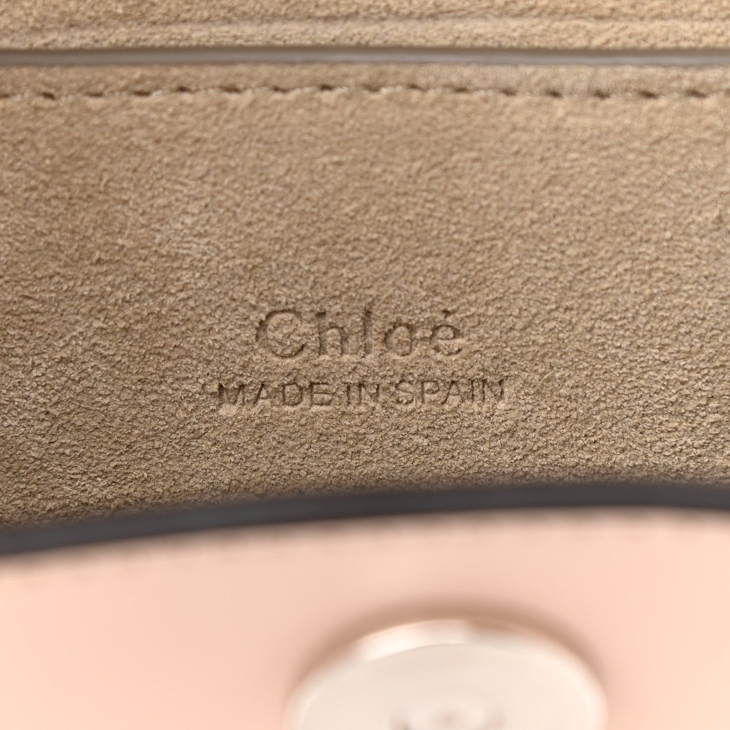 Suede Calfskin Mini Faye Bracelet Bag Cement Pink