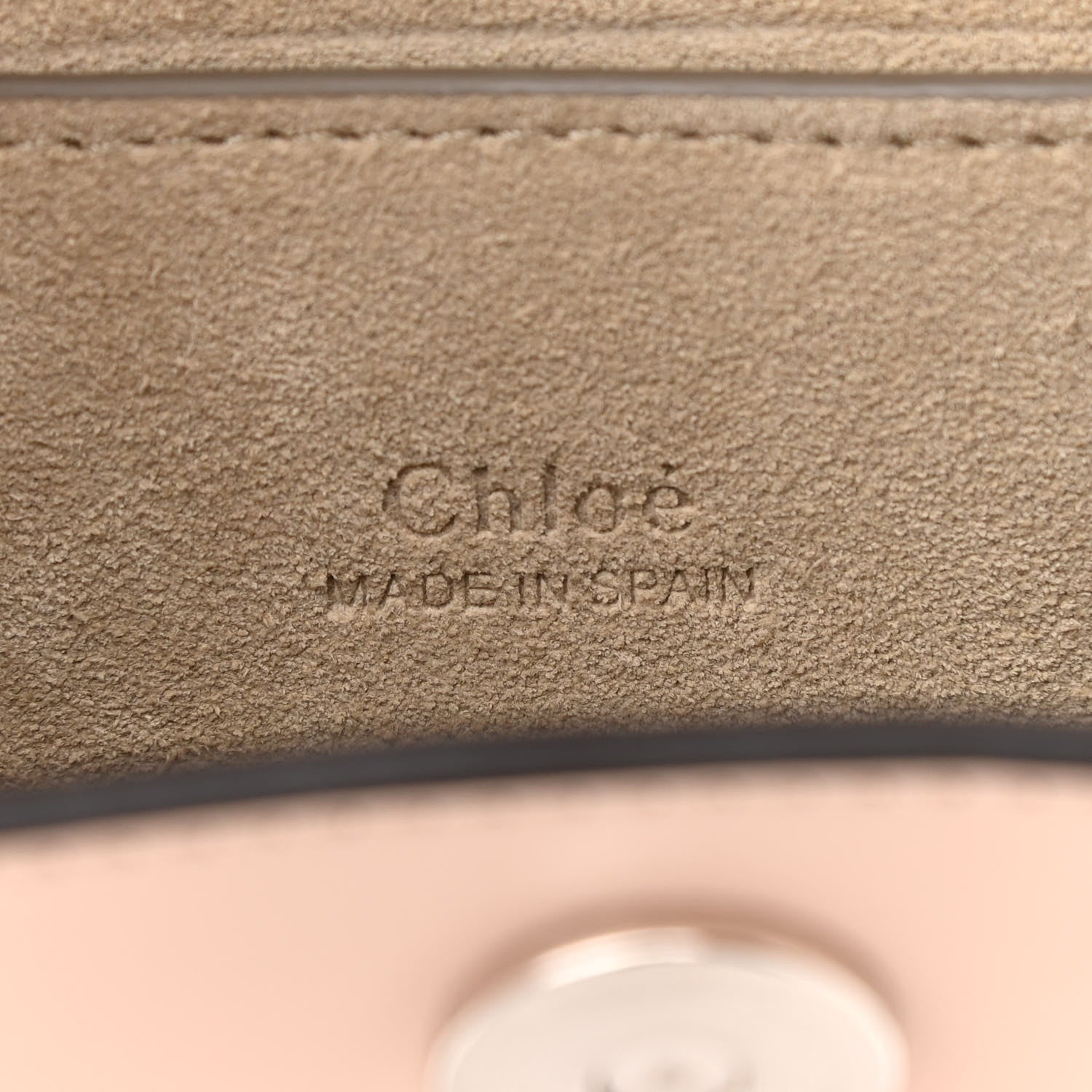 Chloe Suede Calfskin Mini Faye Bracelet Bag Cement Pink 6 of 13