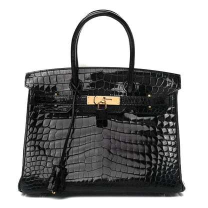 Hermes Shiny Niloticus Crocodile Birkin 30 Black 1 of 33