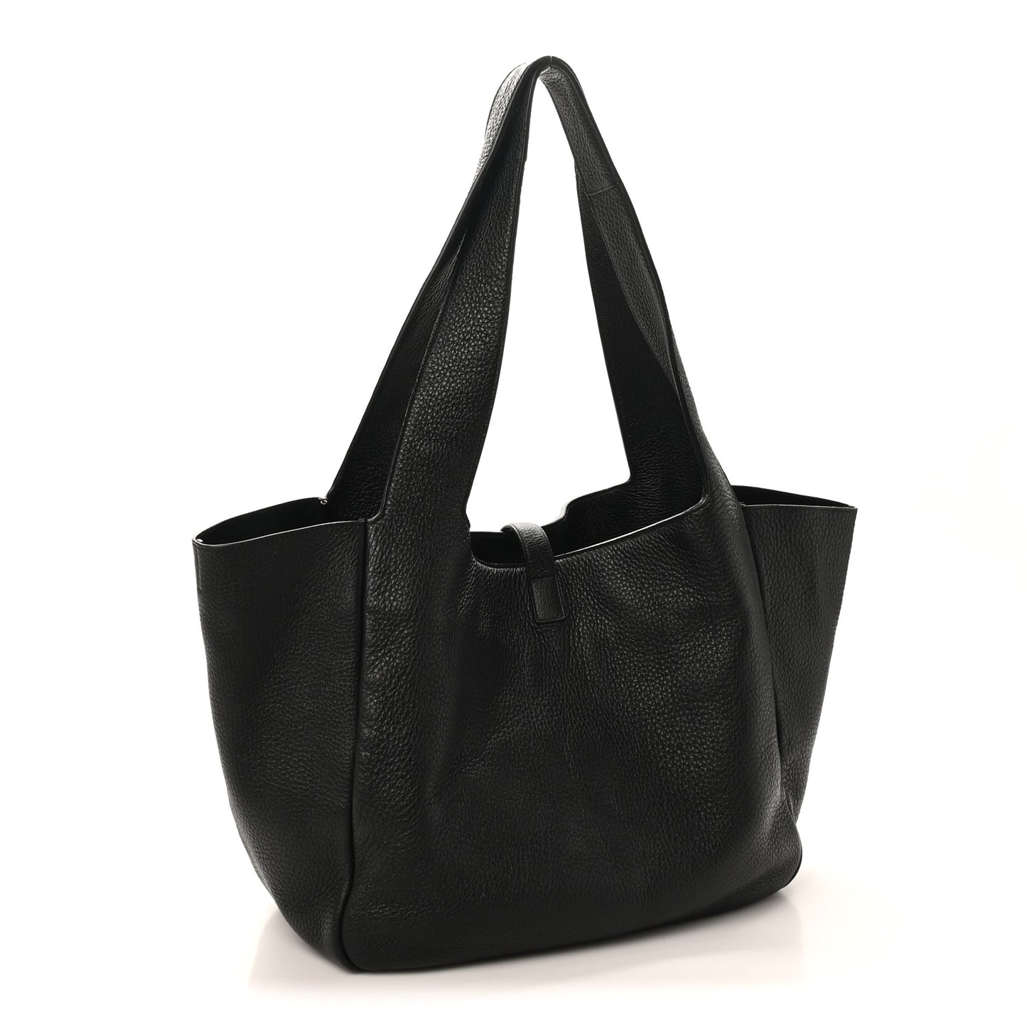 Grained Deerskin Bea Tote Black