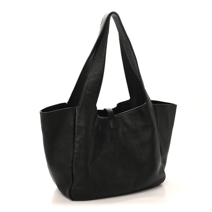 Saint Laurent Grained Deerskin Bea Tote Black 3 of 9