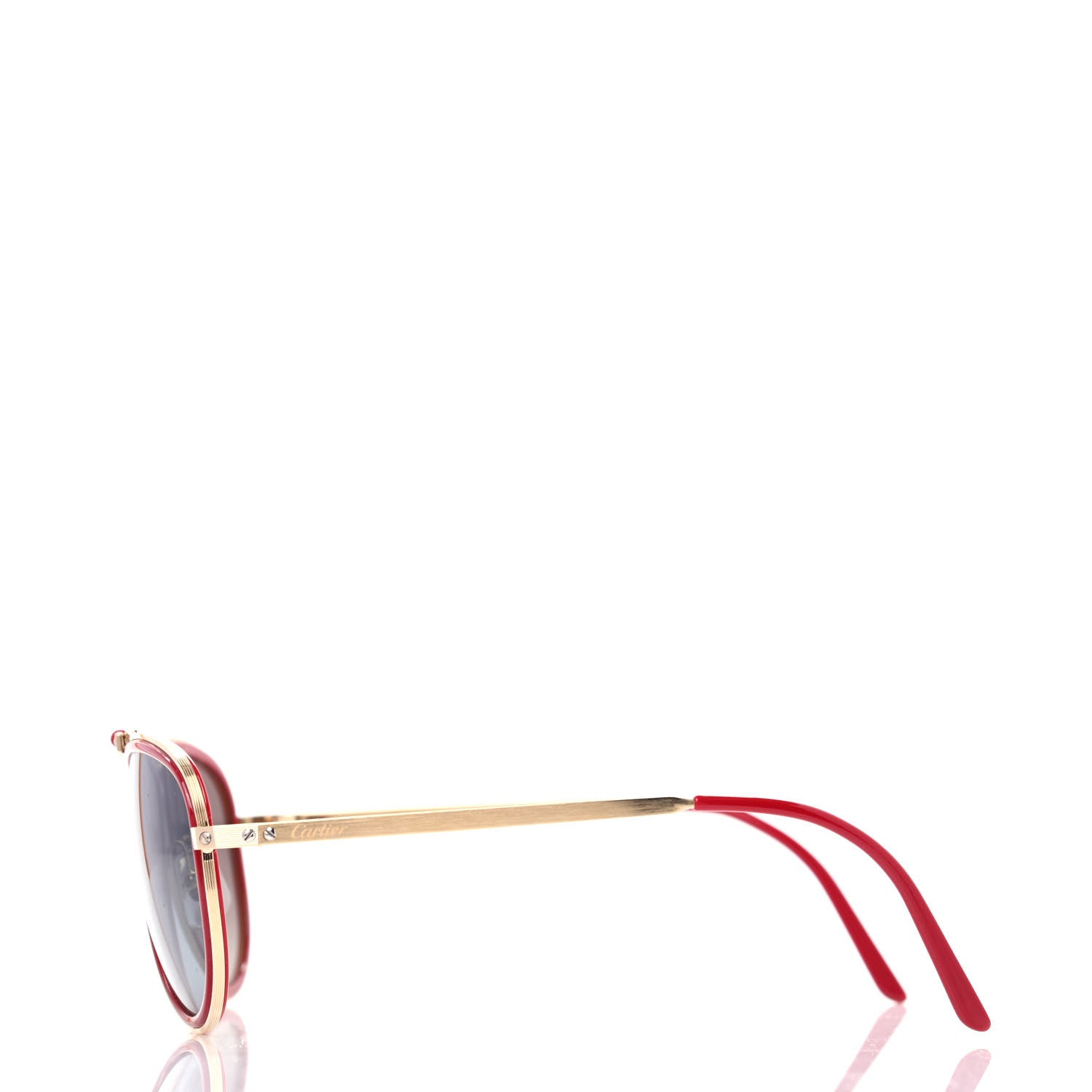 Cartier Metal Panthere De Cartier Aviator 140 Sunglasses Red 3 of 7