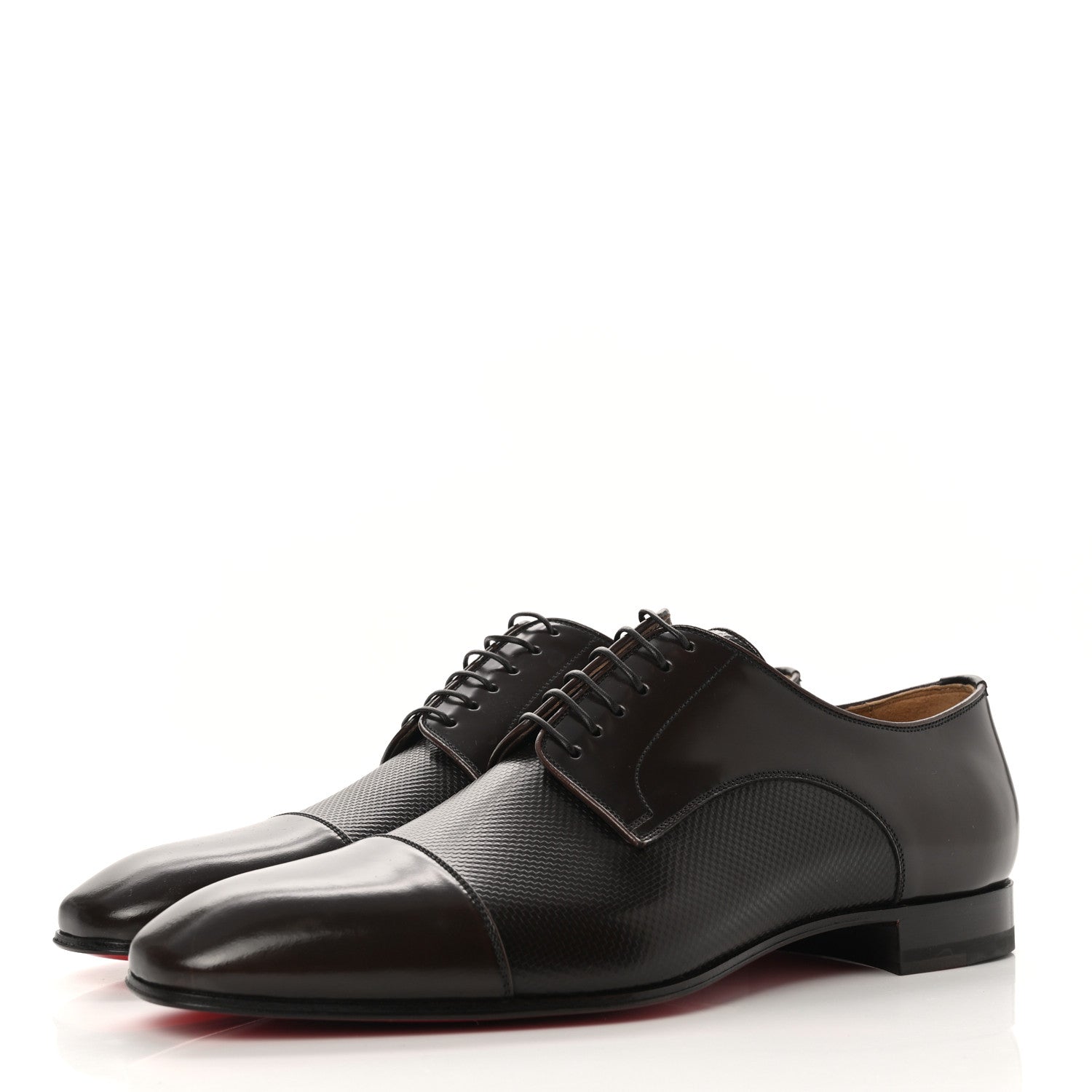 Christian Louboutin Calfskin Shadow Wash Mens Top Daviol Flat 41 Havane 3 of 8