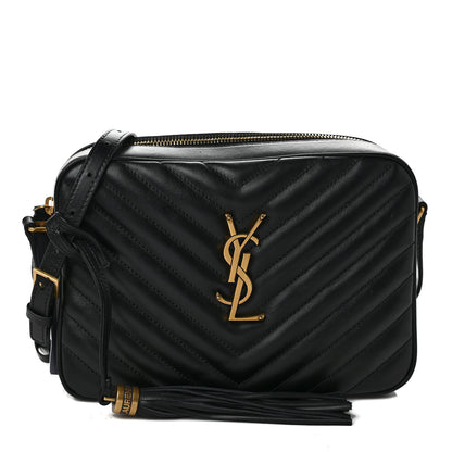Saint Laurent Calfskin Matelasse Monogram Lou Camera Bag Black 1 of 9