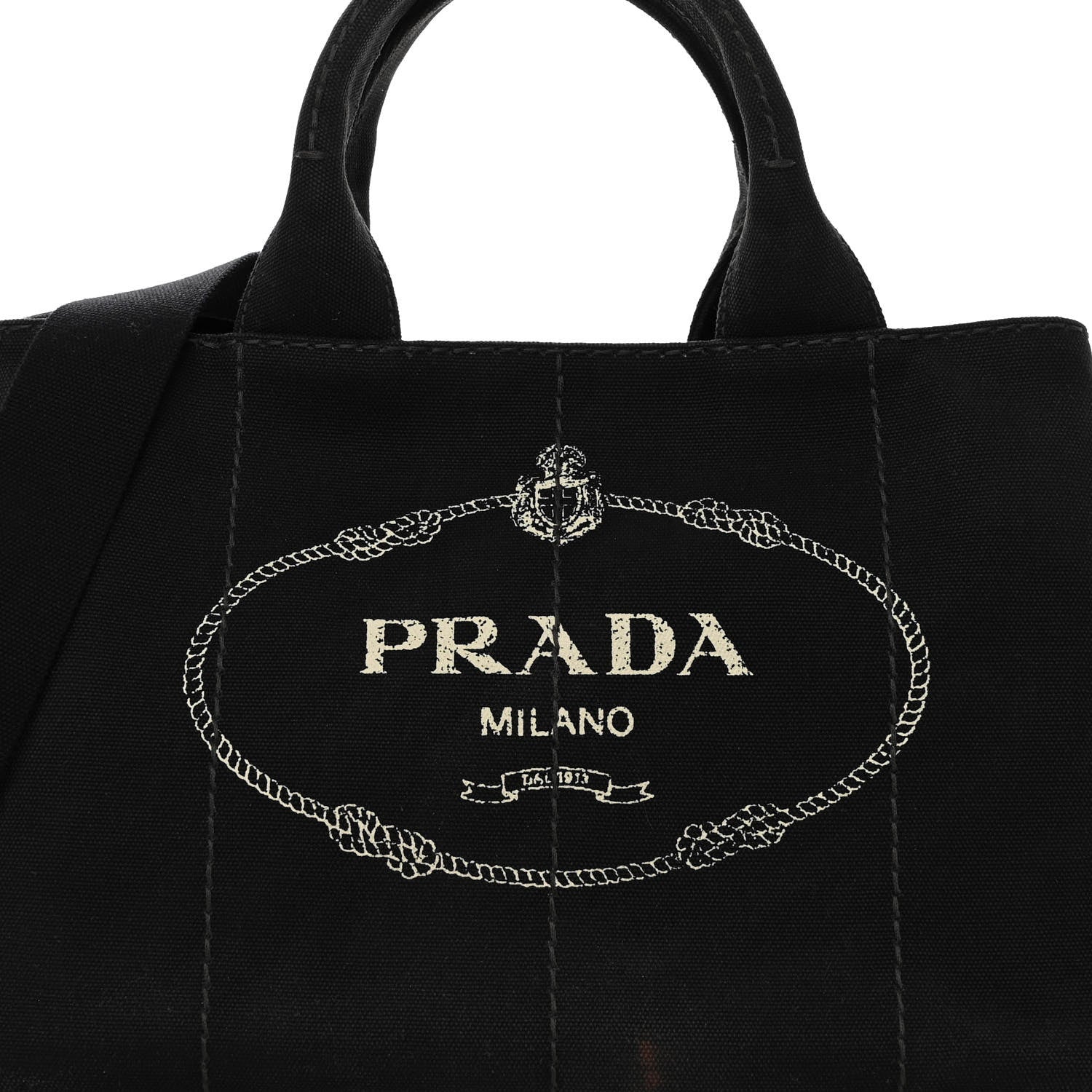 Prada Canapa Small Logo Tote Black 7 of 10