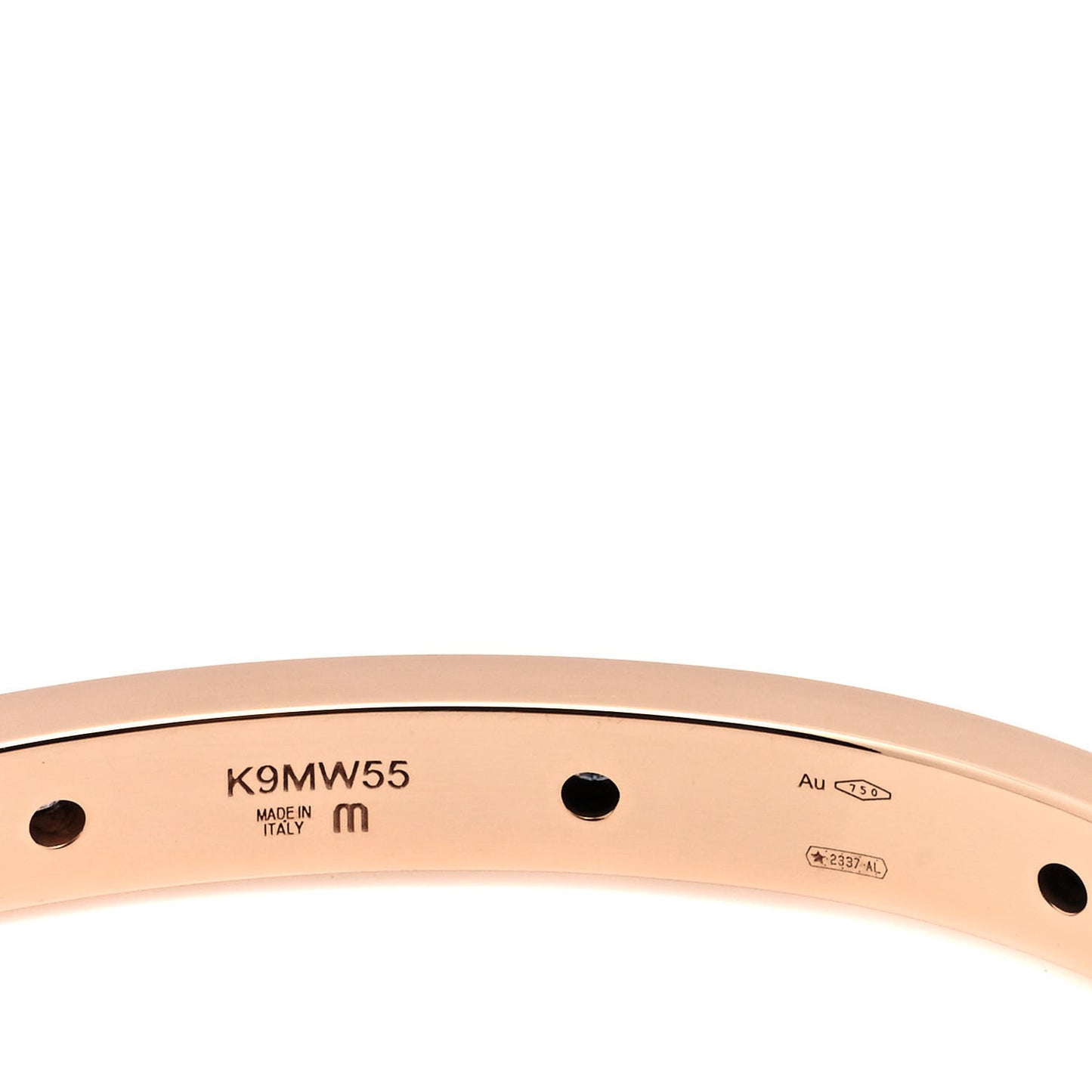 18K Rose Gold 12 Diamond B.Zero1 Essential Bangle Bracelet M