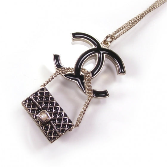 Gold CC Classic Flap Necklace