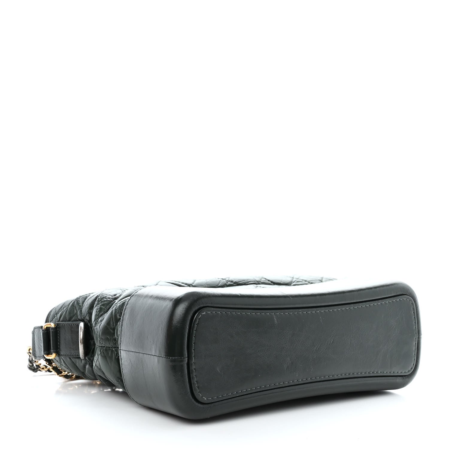 Chanel Aged Calfskin Quilted Medium Gabrielle Hobo Dark Green 4 of 12
