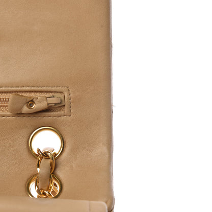 Chanel Lambskin Quilted Small Double Flap Beige 15 of 20