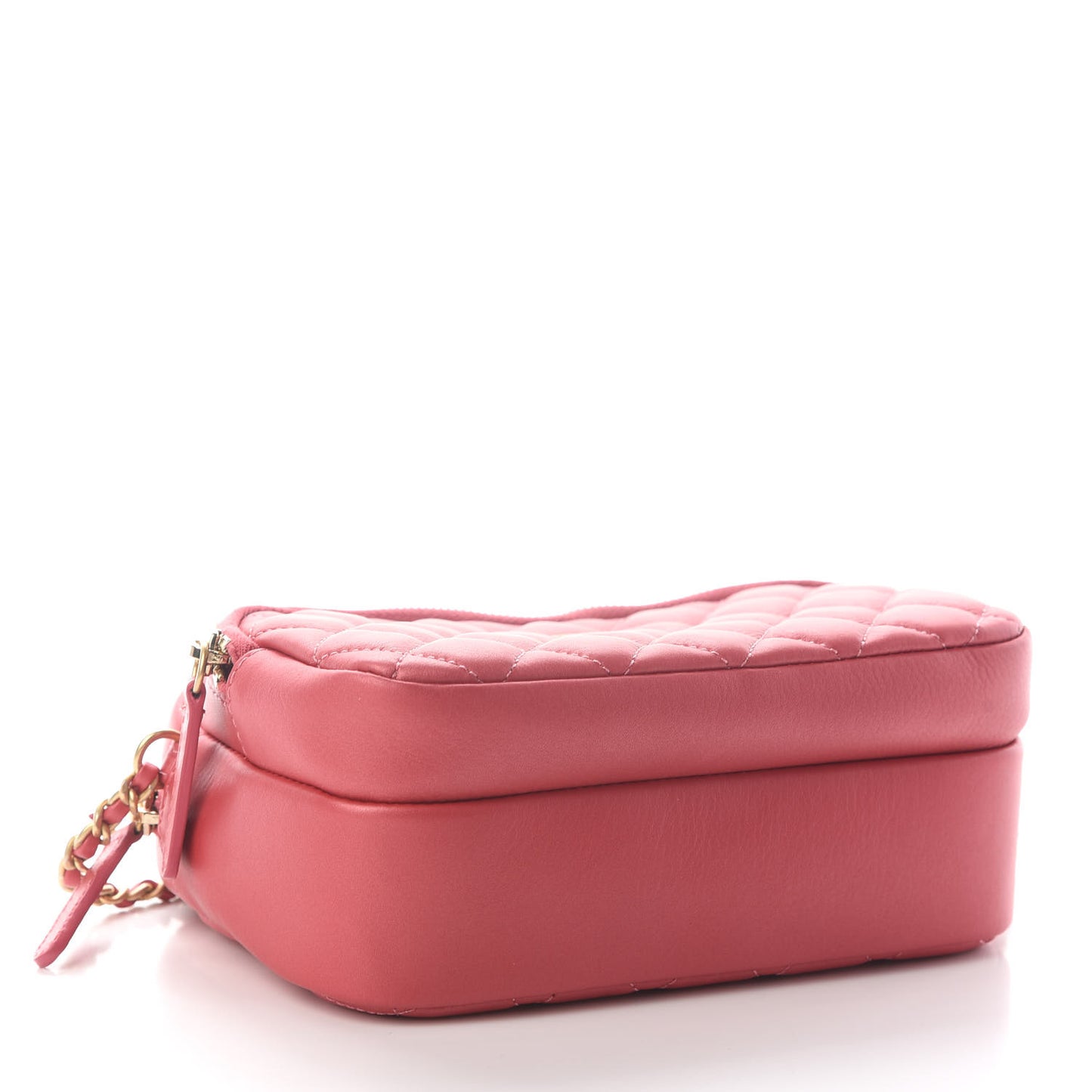 Calfskin Quilted Day Trips Camera Case Pink