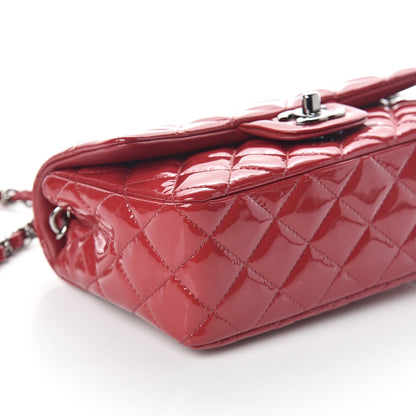 Chanel Patent Calfskin Quilted Mini Rectangular Flap Red 7 of 8