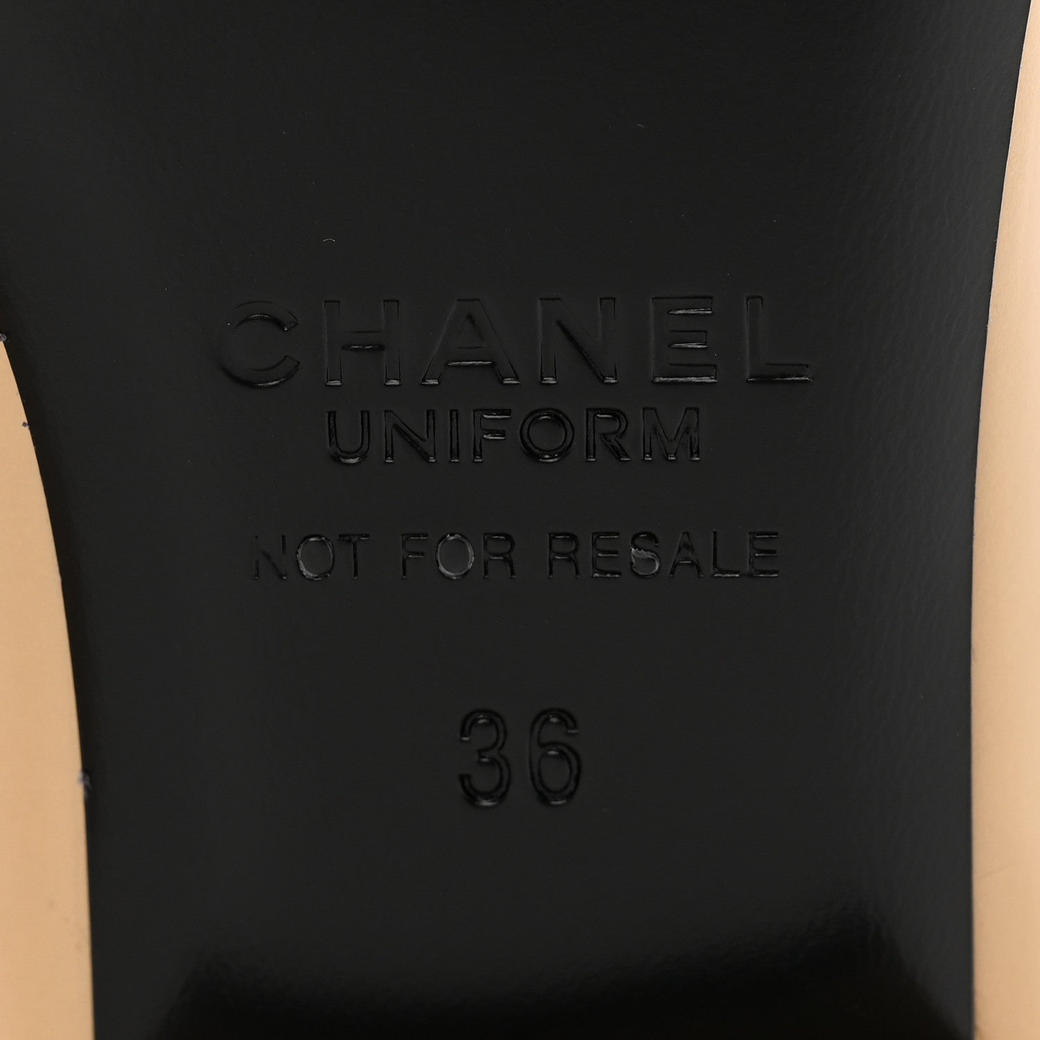 Chanel Lambskin Cap Toe Ballerina Flats 36 Beige Black 6 of 20