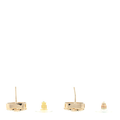 Chanel Crystal Square CC Earrings Gold 3 of 4