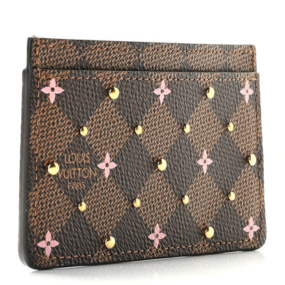 Louis Vuitton Damier Ebene Studded Card Holder 3 of 9
