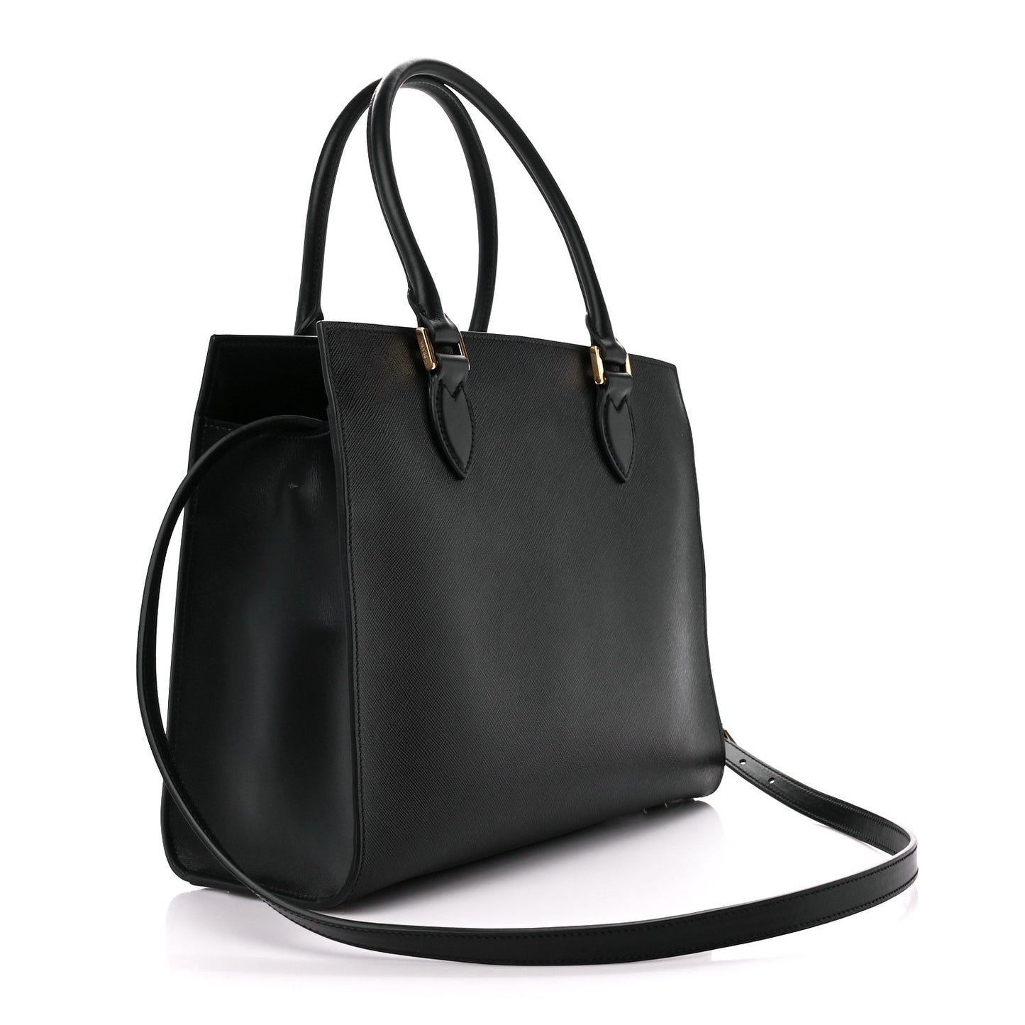 Saffiano Soft Calfskin Large Tote Black
