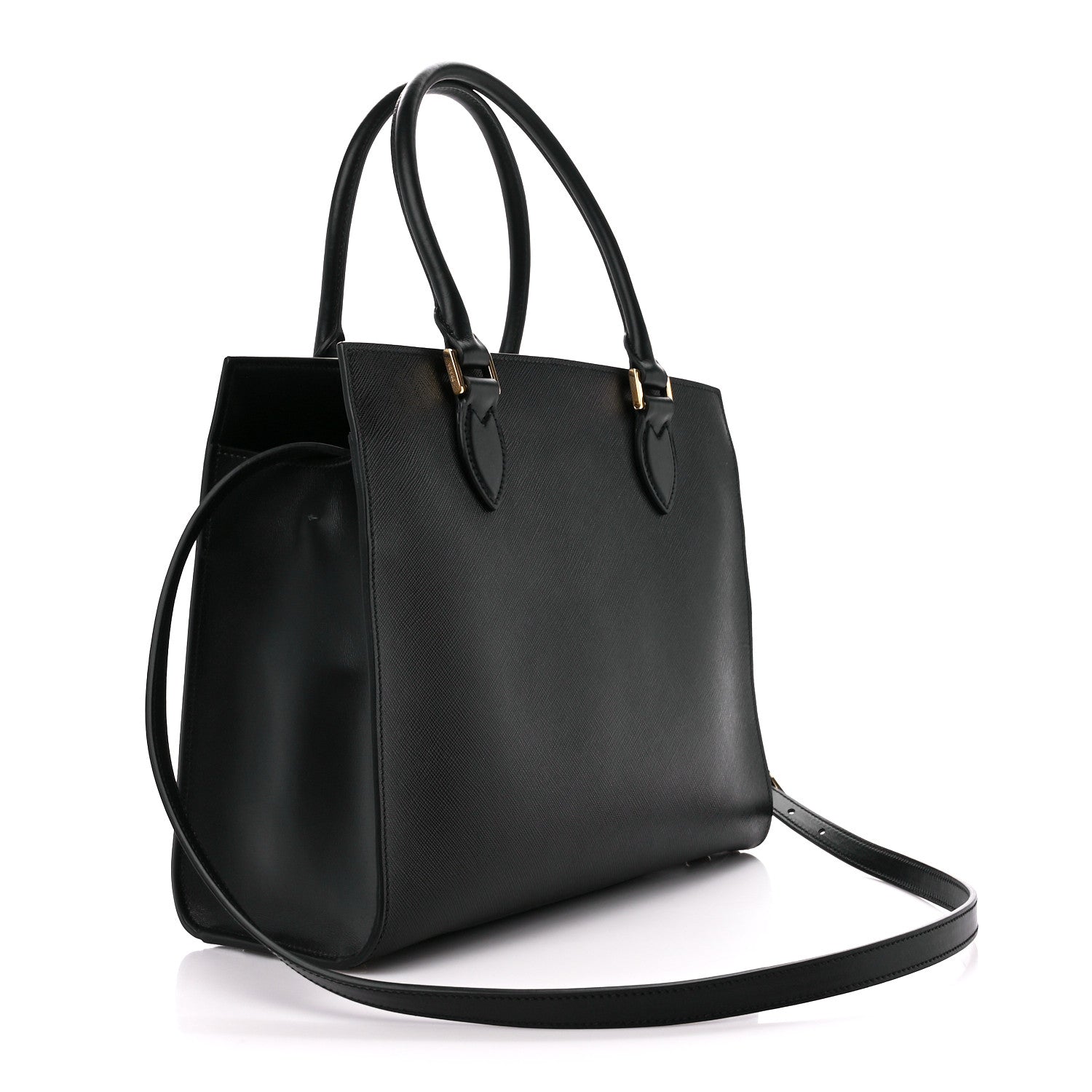 Prada Saffiano Soft Calfskin Large Tote Black 3 of 11