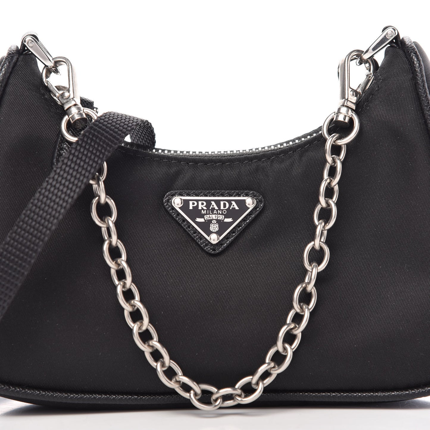Tessuto Nylon Mini Re-Edition 2000 Shoulder Bag Black
