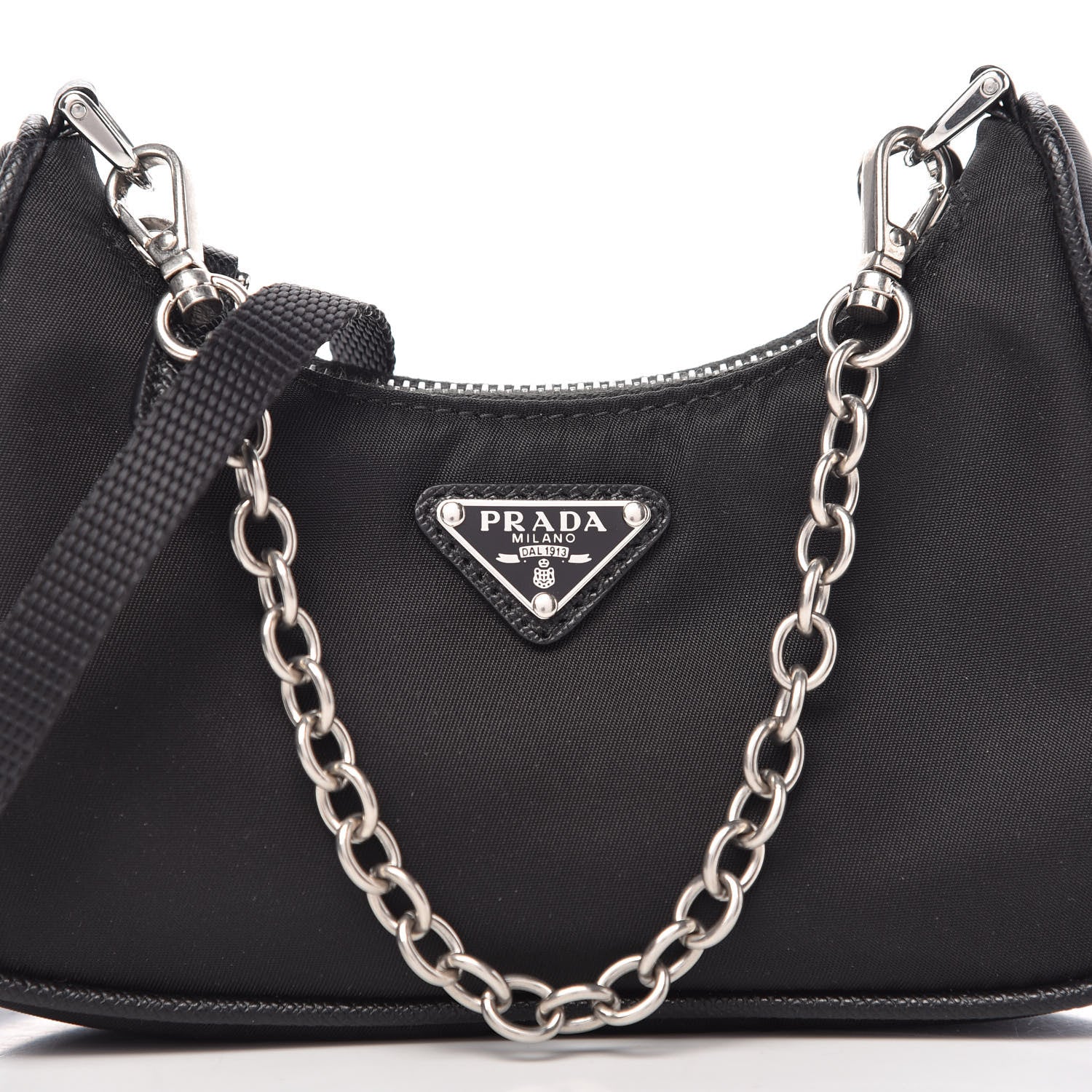 Prada Tessuto Nylon Mini Re-Edition 2000 Shoulder Bag Black 7 of 7