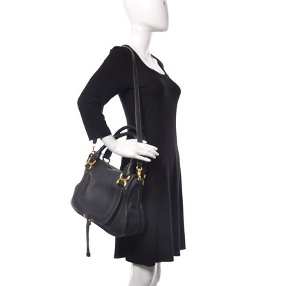 Chloe Calfskin Medium Marcie Satchel Black 2 of 9