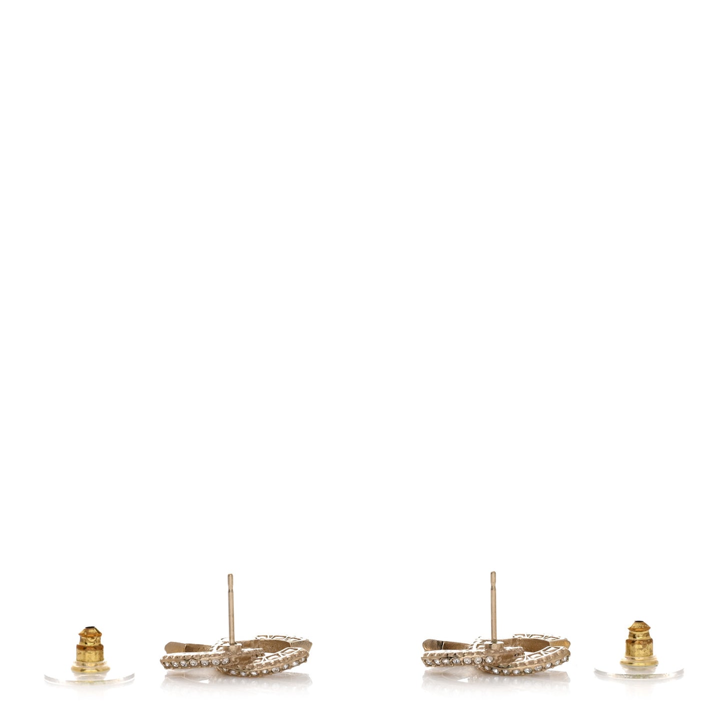 Crystal Timeless CC Earrings Gold
