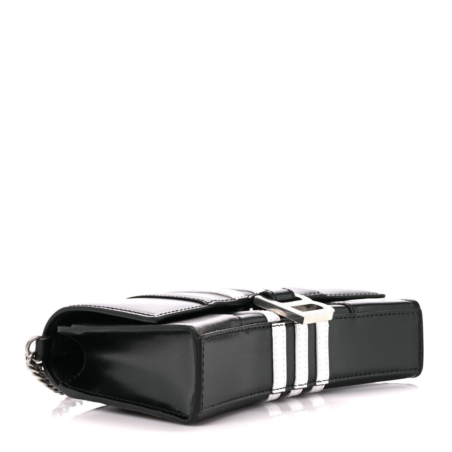 Balenciaga X ADIDAS Box Calfskin Hourglass Chain Bag Black 3 of 8