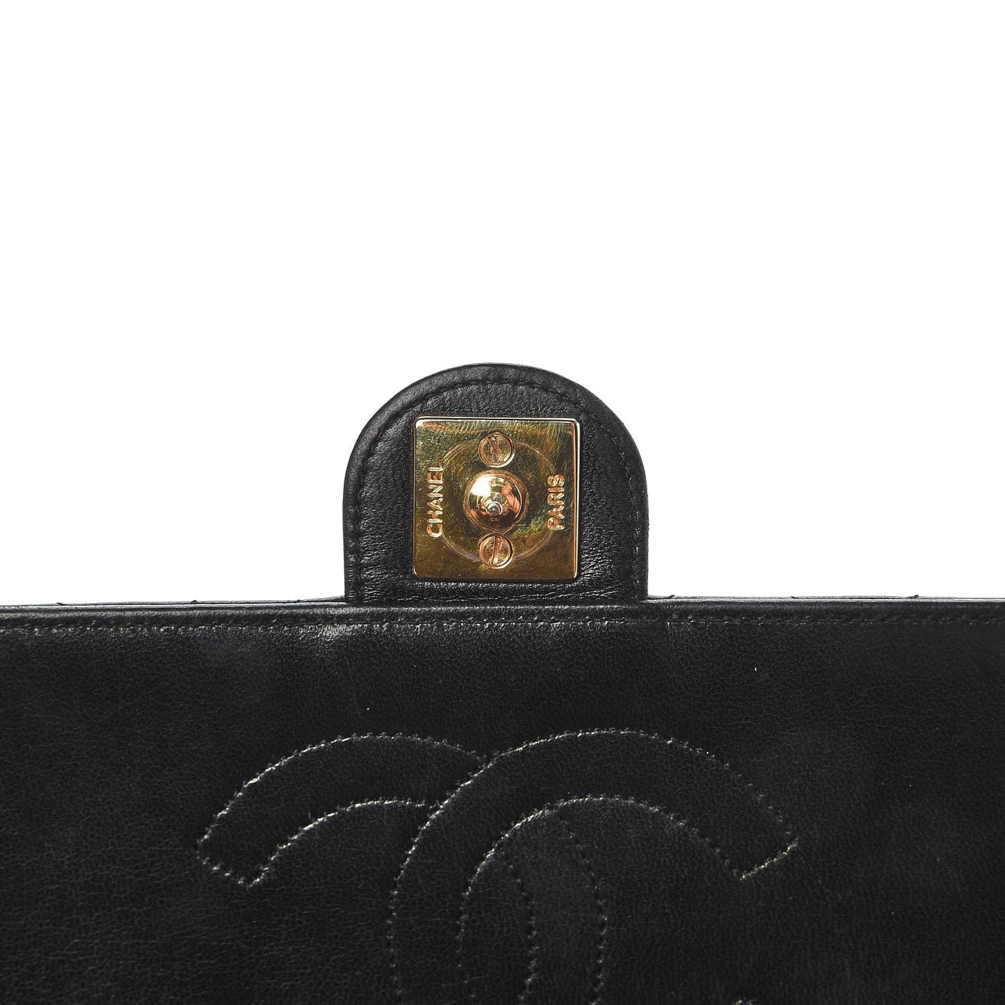 Lambskin Quilted Medium Single Flap Black