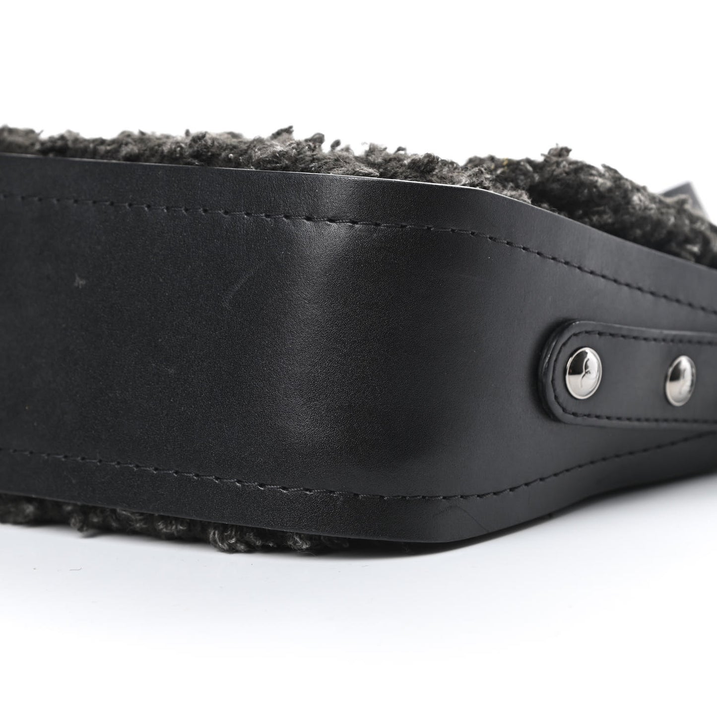 Tweed Messenger Flap Black Grey