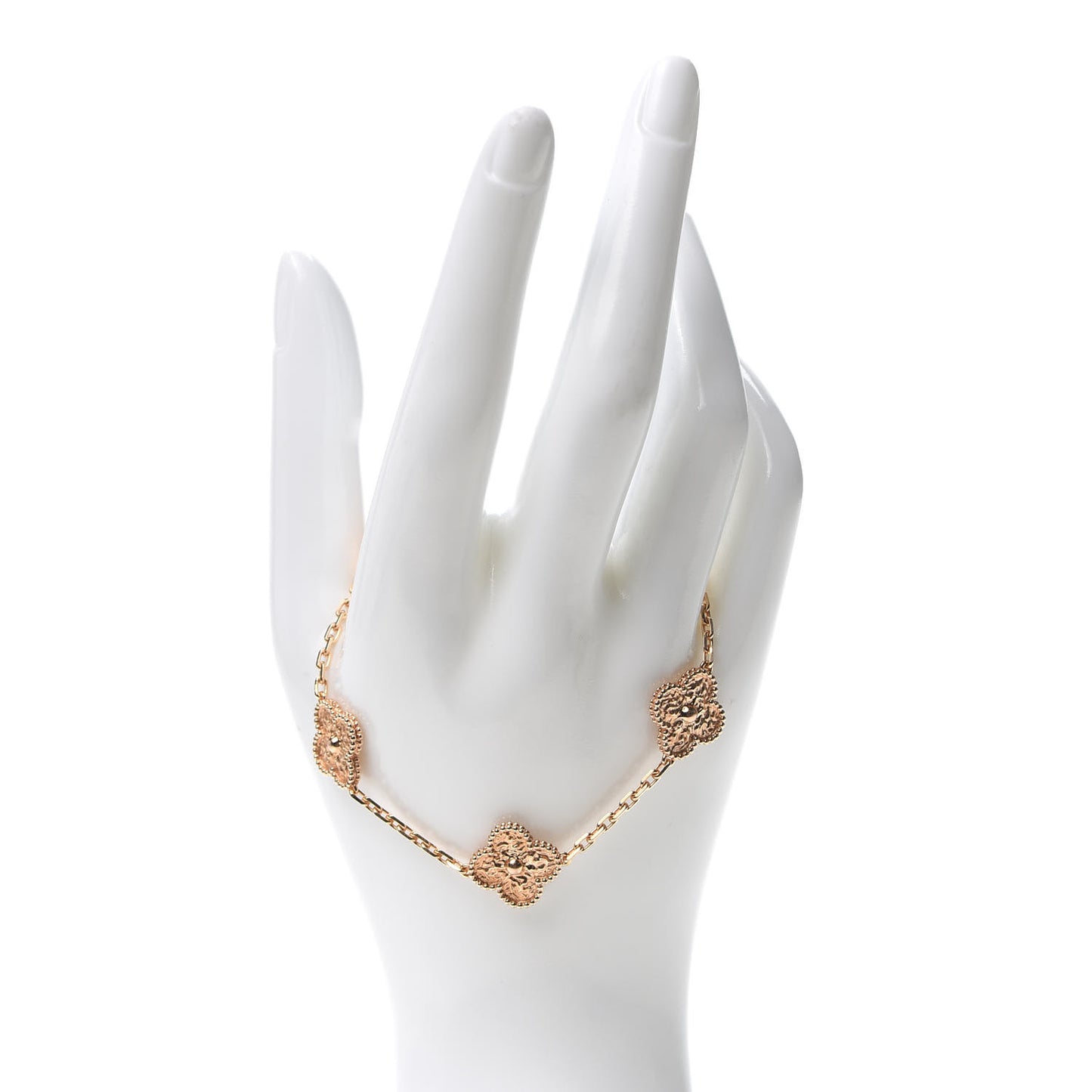 18K Rose Gold 5 Motifs Vintage Alhambra Bracelet