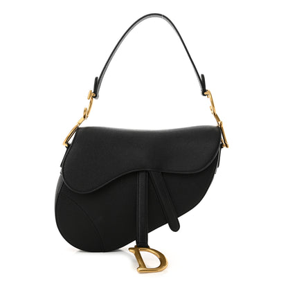 Christian Dior Grained Calfskin Saddle Bag Black 1 of 11