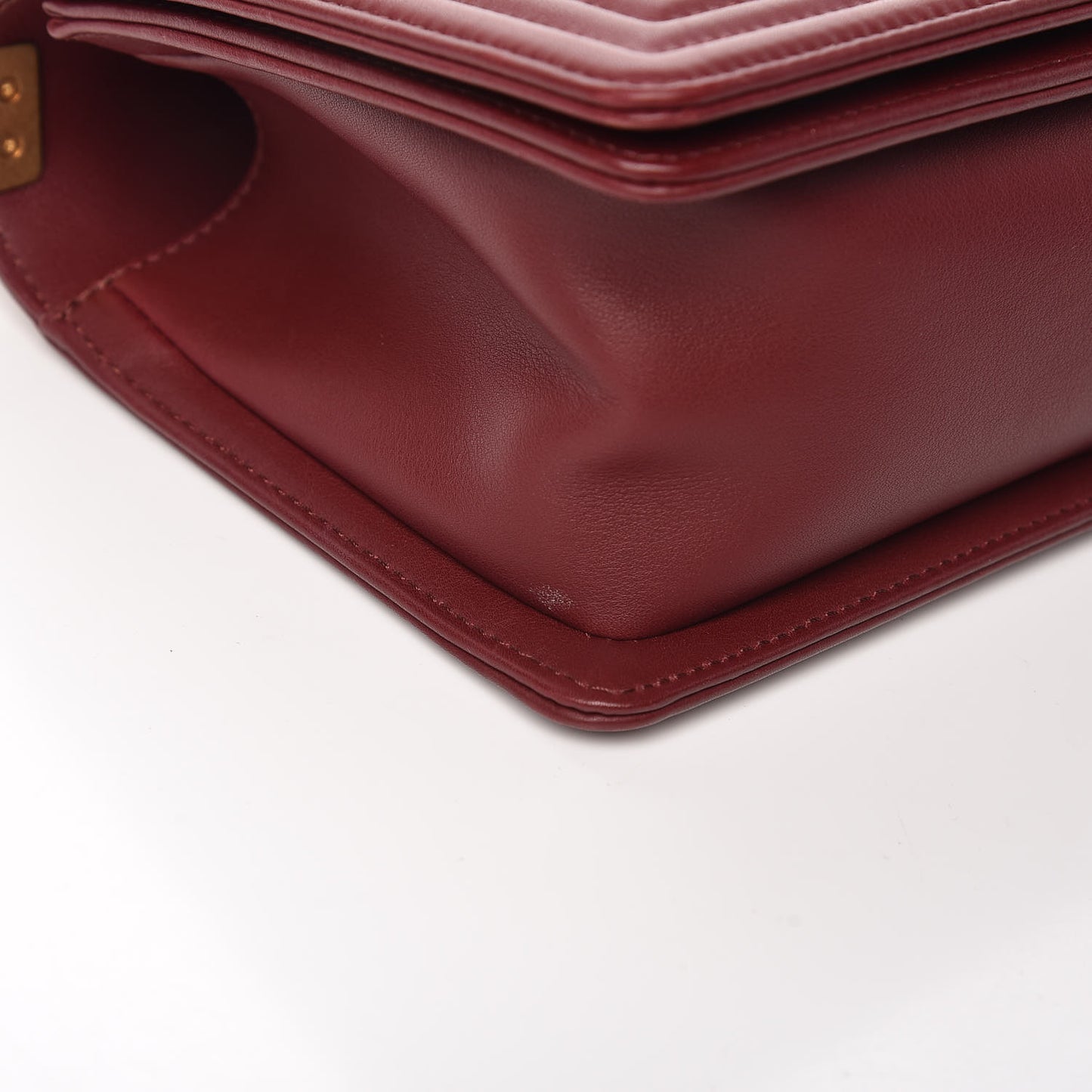 Calfskin Quilted Medium Boy Flap Burgundy