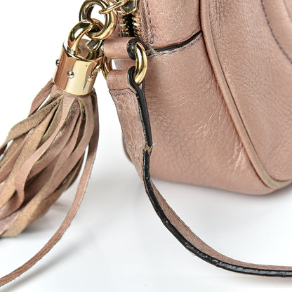 Gucci Metallic Pebbled Calfskin Small Soho Disco Bag Pink 20 of 23