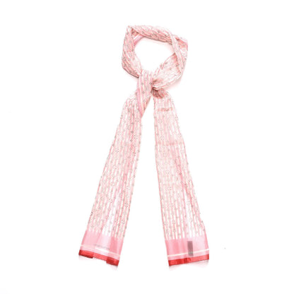 Louis Vuitton Silk Wool Monogram Rayures Shawl Red 1 of 6