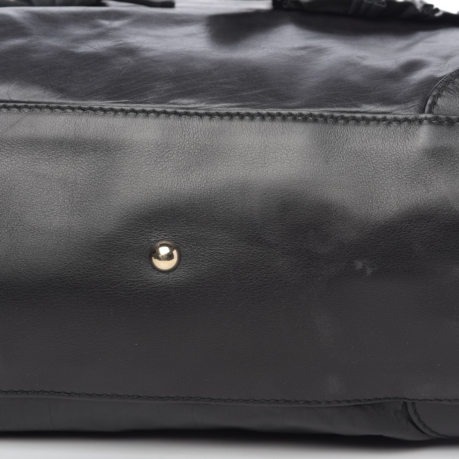 Gucci Calfskin Ruffle Medium Sabrina Boston Tote Black 9 of 11