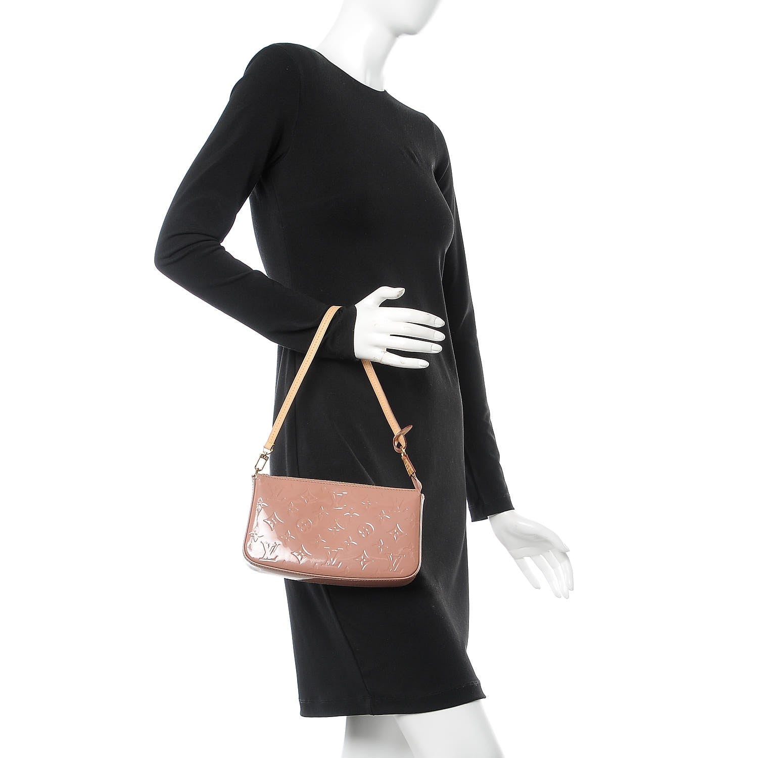 Louis Vuitton Vernis Pochette Accessories NM Rose Velours 2 of 7