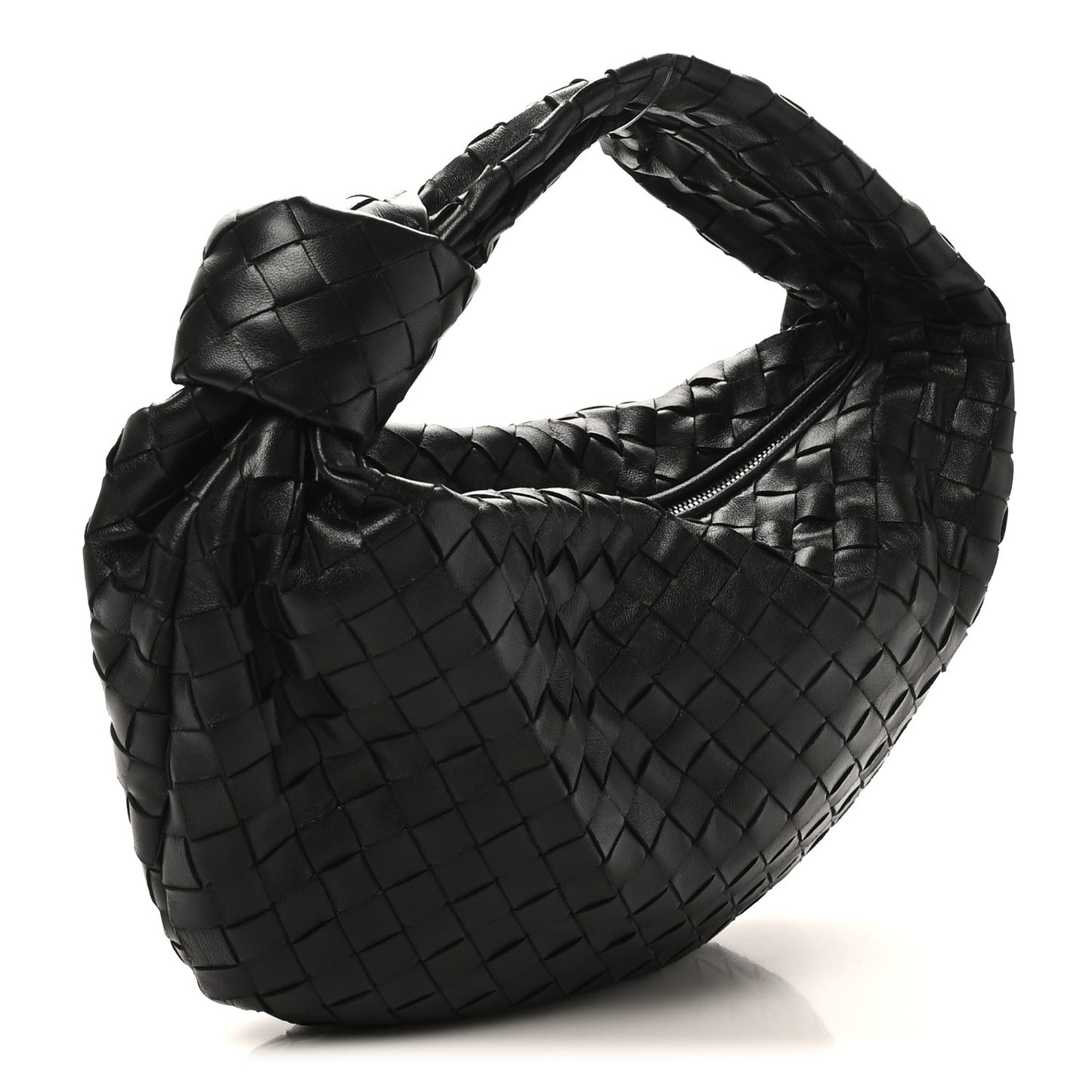 Nappa Intrecciato Teen Jodie Hobo Black
