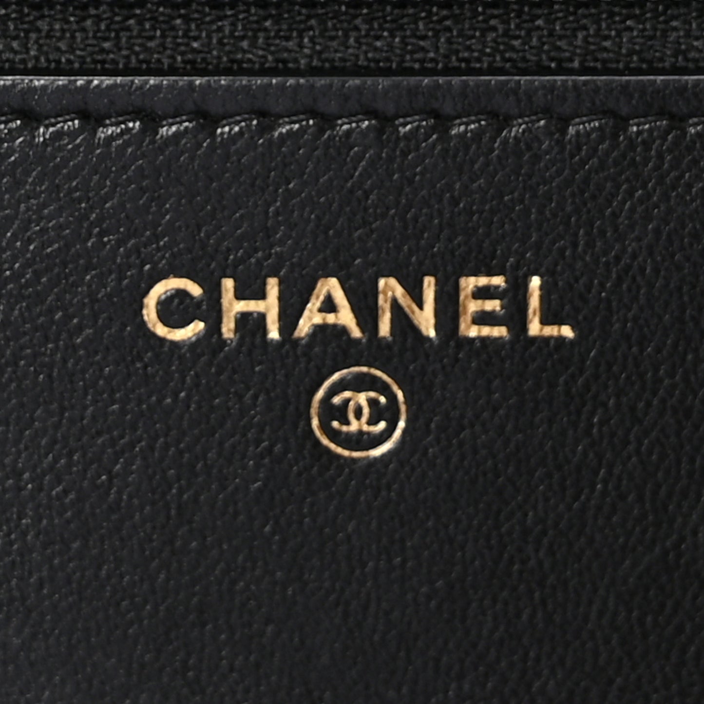 Lambskin Quilted Chanel 19 Wallet On Chain WOC Black