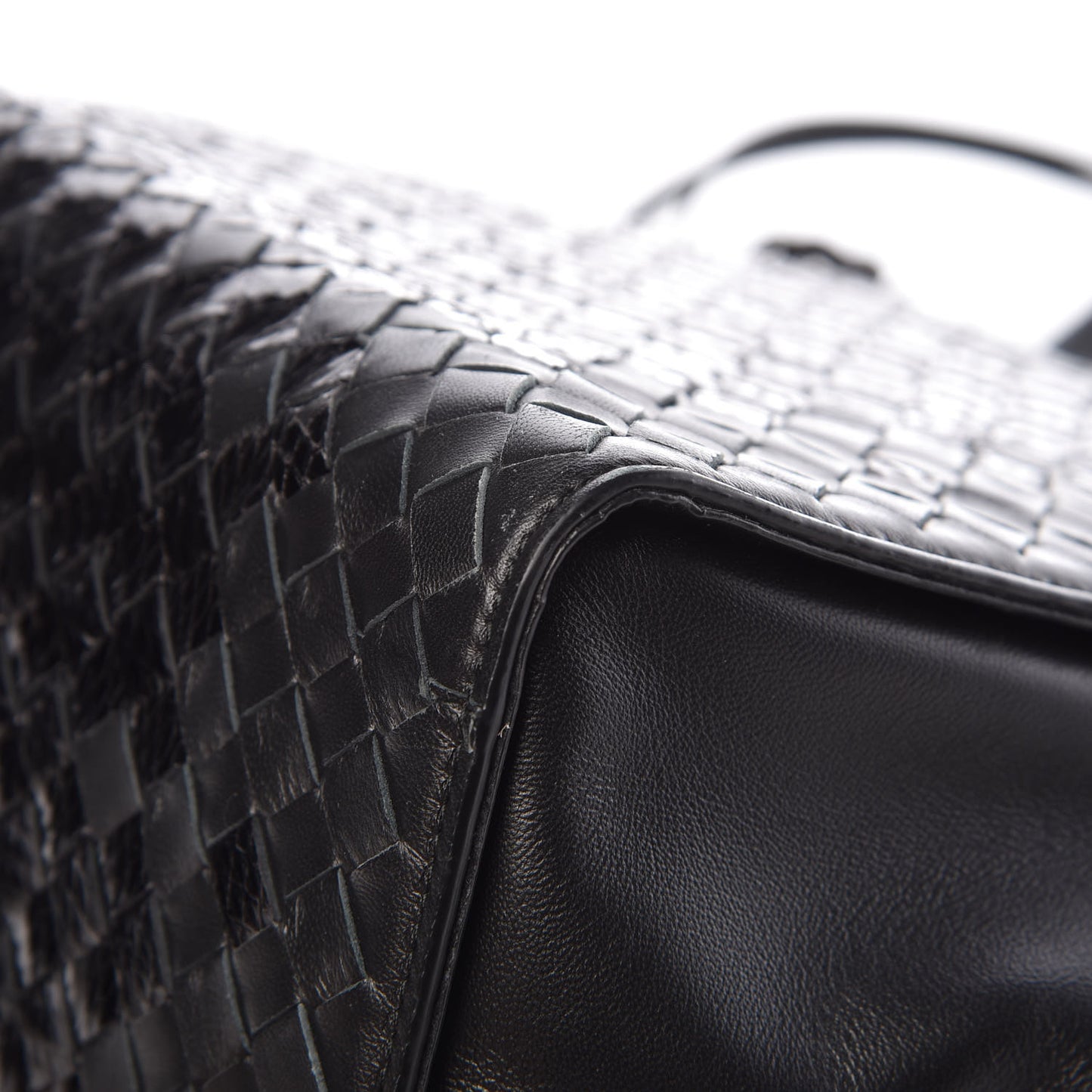 Nappa Ayers Intrecciato Small Tote Nero Black