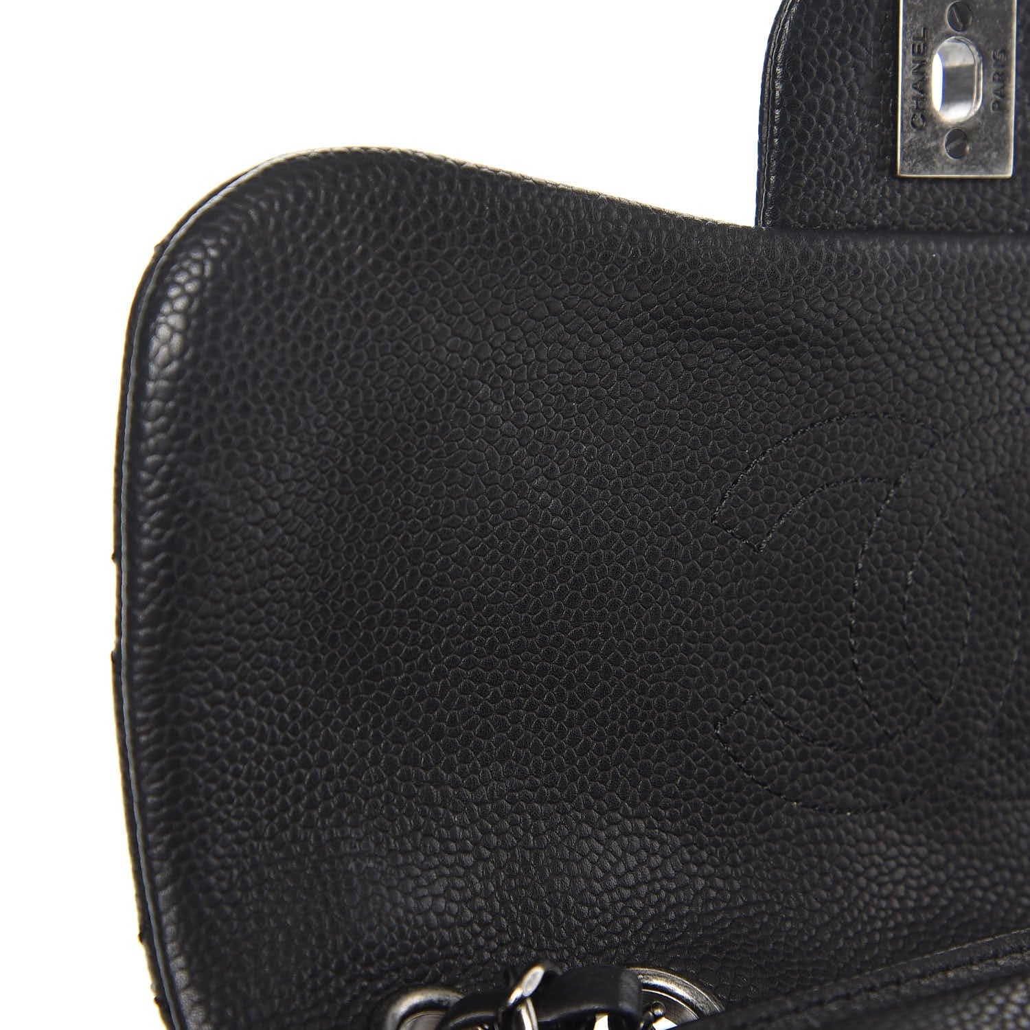 Chanel Caviar Quilted Medium Now and Forever Flap Black 8 of 8