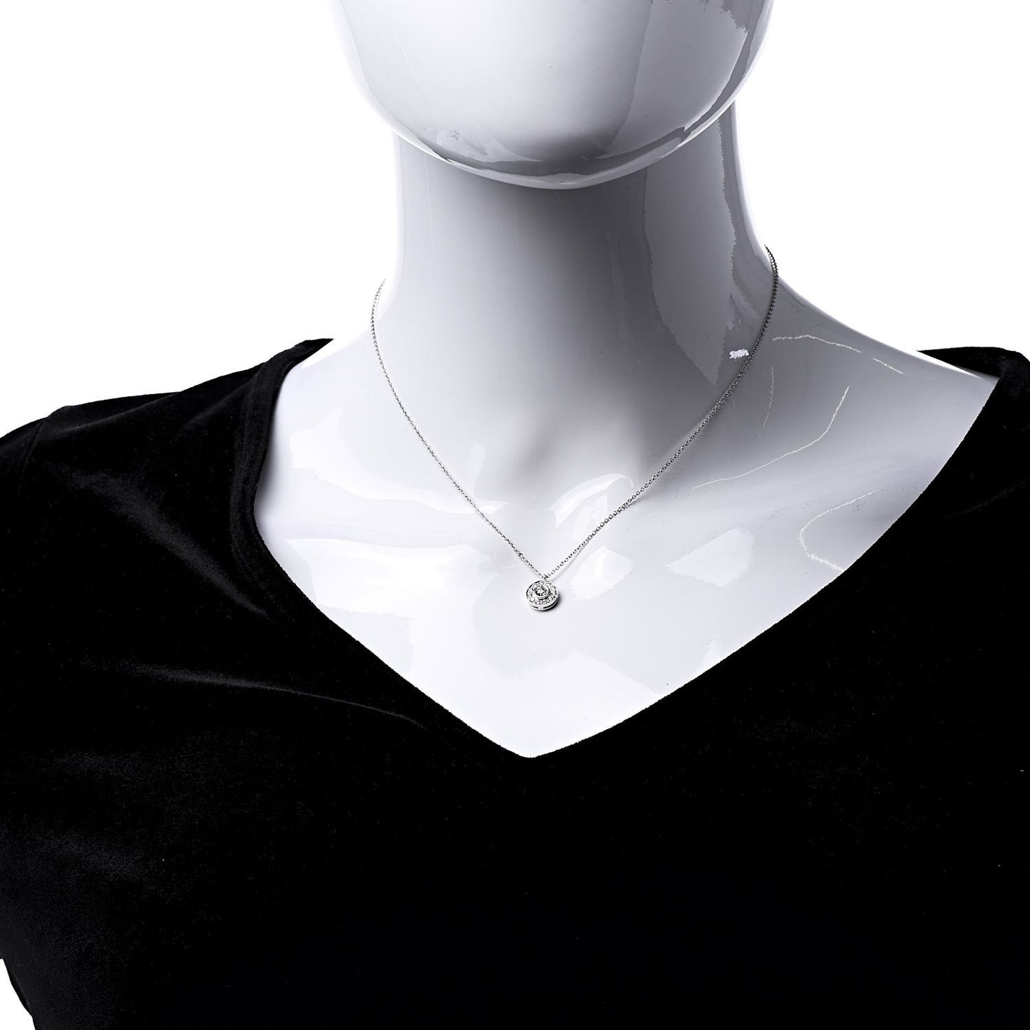 Platinum Diamond .33ctw Circlet Pendant Necklace