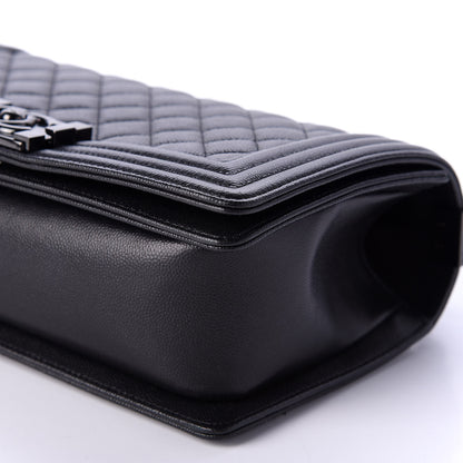 Chanel Caviar Quilted Medium Boy Flap So Black 7 of 12
